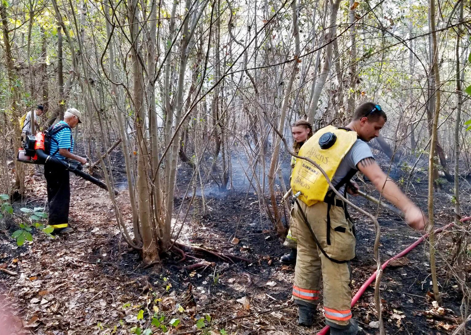 Brush fire outbreak